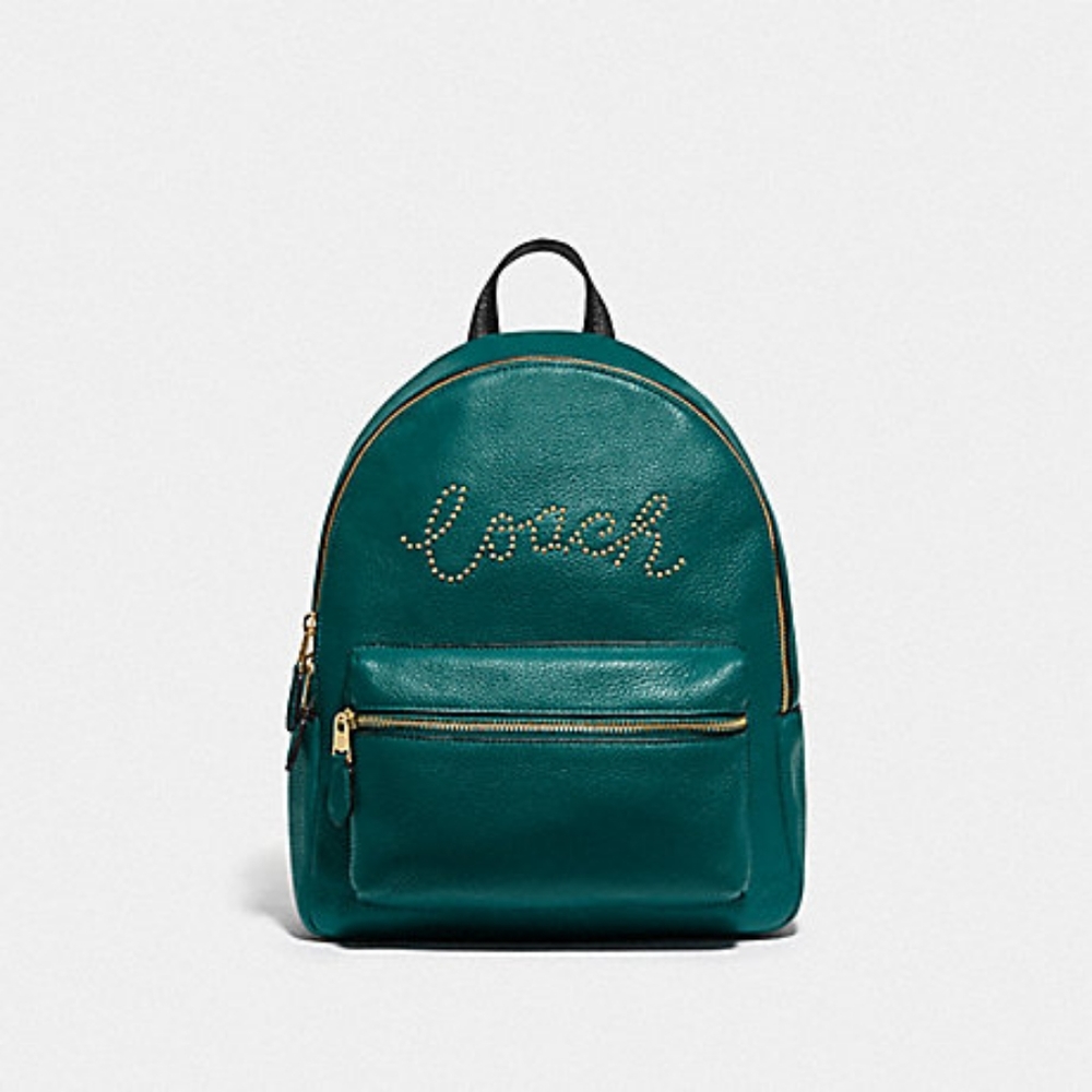 Coach Charlie backpack studded Coach Script New